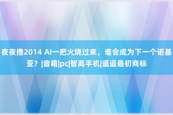 夜夜撸2014 AI一把火烧过来，谁会成为下一个诺基亚？|音箱|pc|智高手机|遥遥最初商标